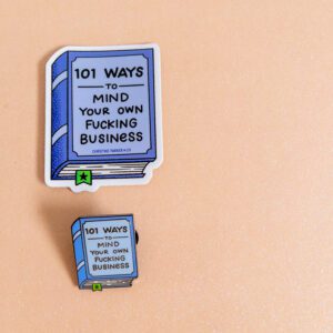 Pin and sticker